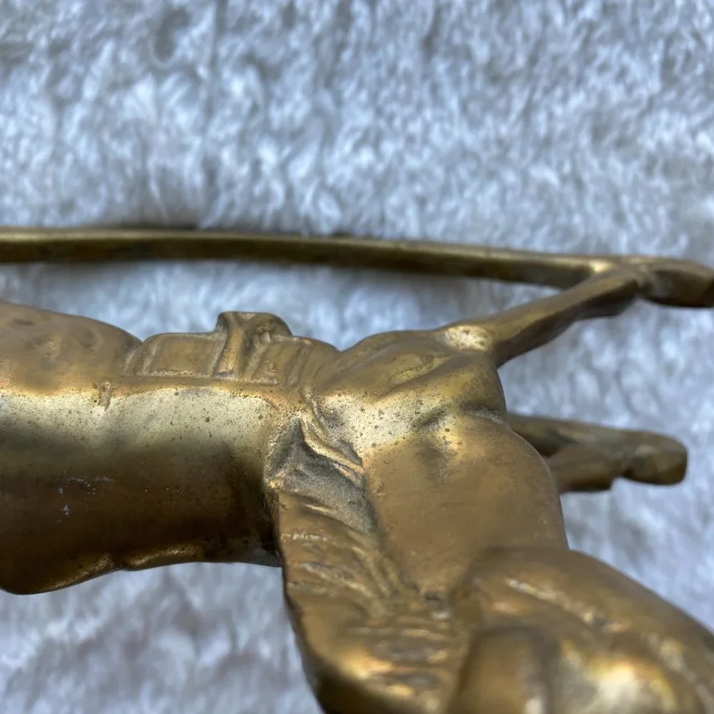 Trio Of Vintage Mid Century Solid Brass Rocking Horses Holiday Decor - Picture 7 of 15